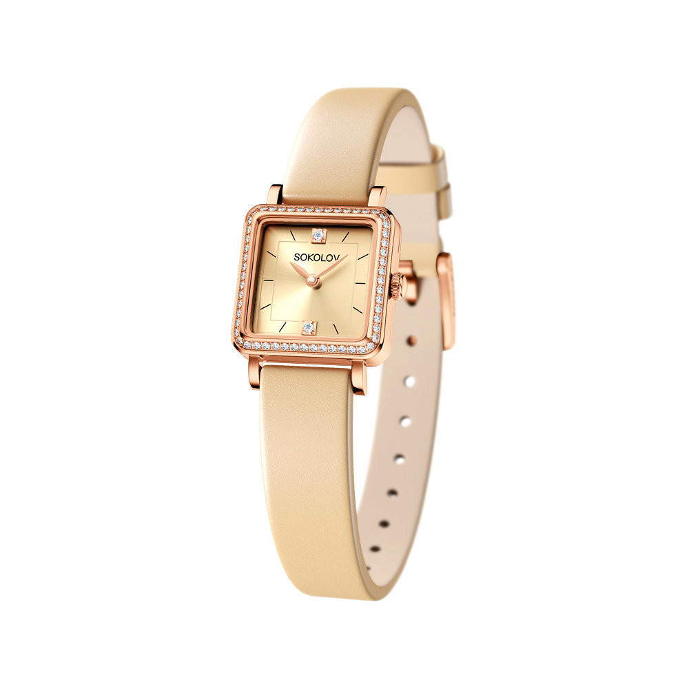 Купить женские золотые часы в Москве в интернет-магазине, артикул 232.01.00.001.06.09.2